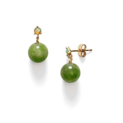 ANNI LU GREEN BOWL EARRING GOLDPLATED